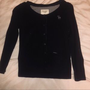 Abercrombie Nagy blue button up sweater jacket